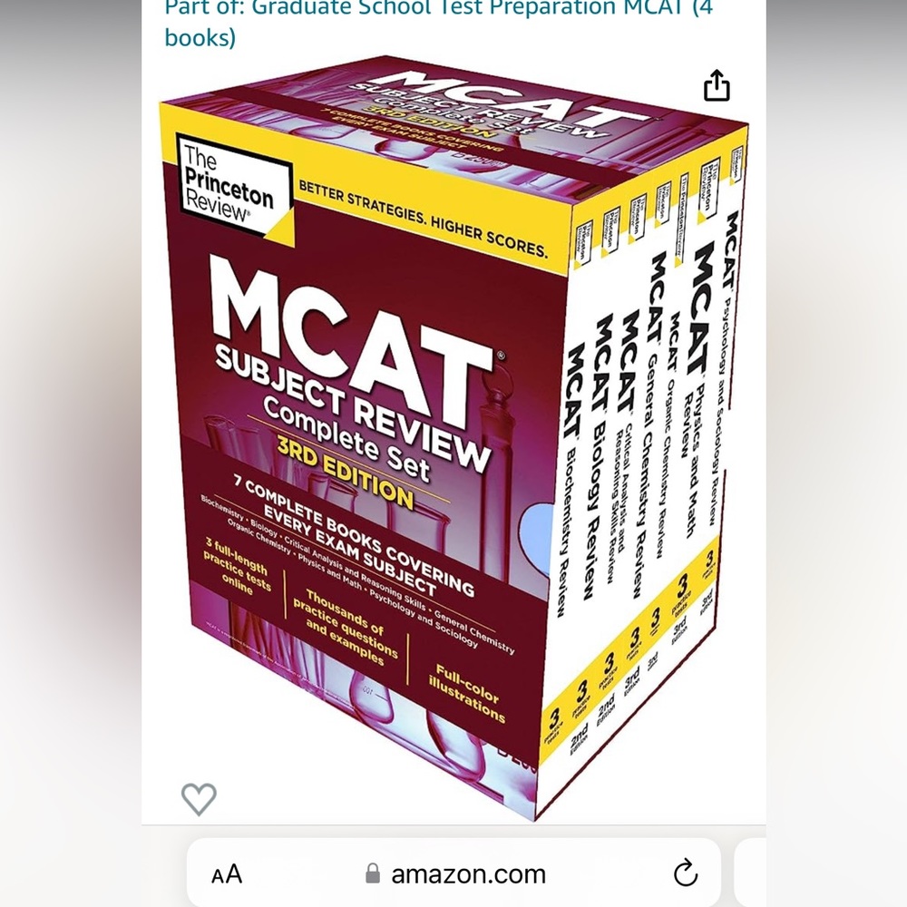 MCAT PRINCETON REVIEW THIRD EDITION SET